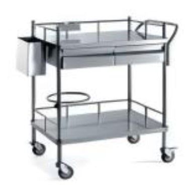 Медицинская тележка - YK-S016 - Topmost Medical Technology Co.,Ltd - для перевязки / из нержавеющей стали / 2 уровня