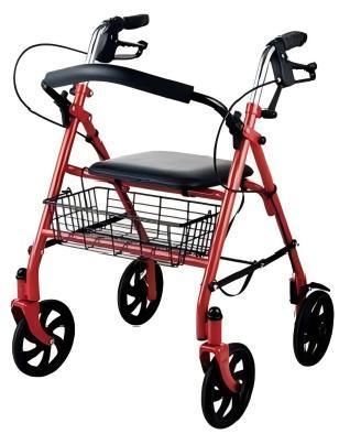 4-колесный ролятор - YK-6211 - Topmost Medical Technology Co.,Ltd - стальная рама / с регулируемой высотой