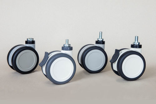 Колесо с тормозом - KT(SD)-100(PU) - K.Y.C Caster - из полиуретана / поворотный
