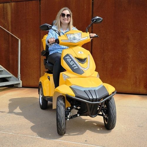 Электрический скутер для лиц с ограниченной мобильностью - FASTI 4 MAX - Electroride Sp. z o.o. - 4-колесный / с багажником