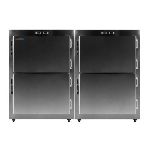 Ячейка для трупа 4 тела - MOR-07 - Labotemp Systems - с фронтальной загрузкой / на роликах / с дверьми