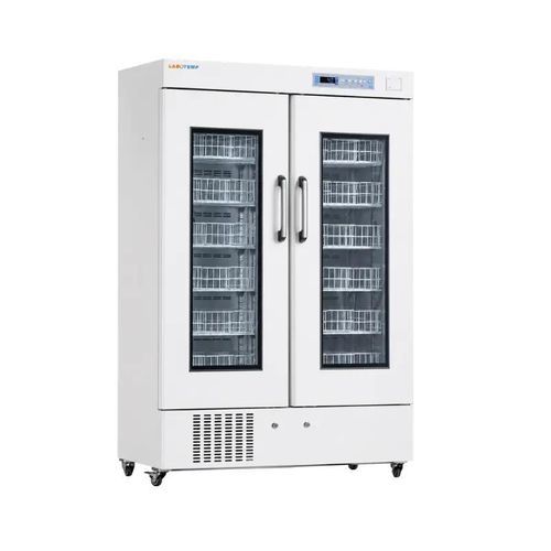 Холодильник для банка крови - BBR-08 - Labotemp Systems - вертикальный / 2 дверцы / со стеклянной дверью