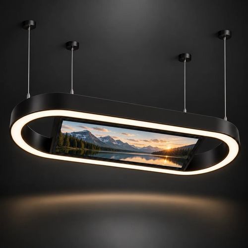 Освещение для операционной - EVO Oval Media 90 - EVO-MED (marque EVO-LIGHT) - для стоматологического кабинета / для процедурных кабинетов / овальный подвесной светильник