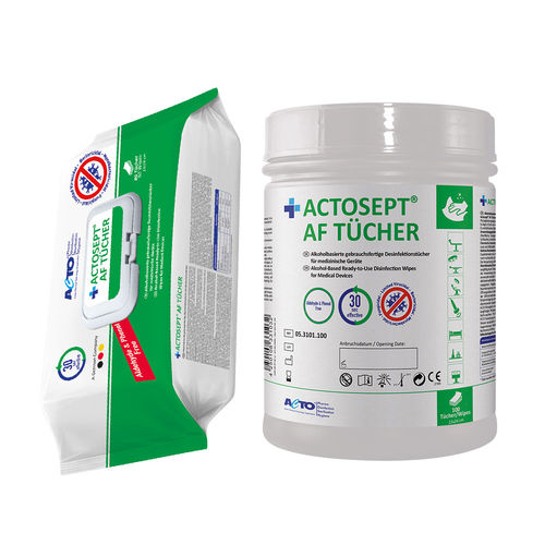 Очищающие салфетки для полов и поверхностей - ACTOSEPT® AF Tücher - Acto   - 100 штук / 80 штук