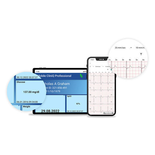 Приложение android для мониторинга - Mobile-CliniQ® - Aerotel Medical Systems - для регистрации / для ЭКГ / сердца