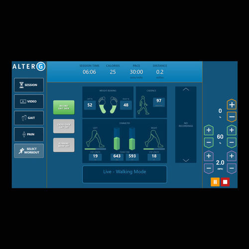Программное обеспечение кинезитерапия - STRIDE SMART - AlterG - для составления отчетности / для регистрации / медицинское