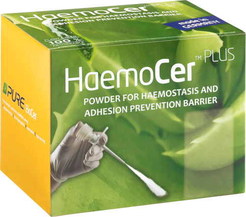 Гемостатический агент порошок - HaemoCer™ PLUS  - BioCer - для нейрохирургии / сердечно-сосудистая хирургия / ортопедическая хирургия