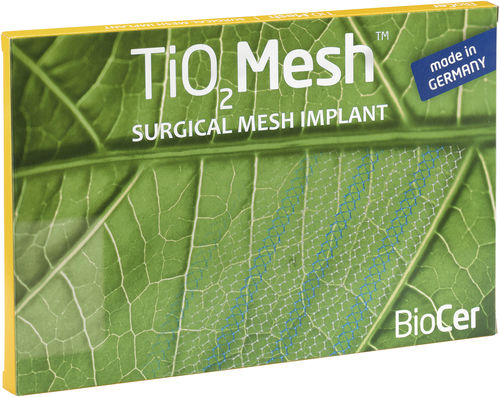 Паховой протез для грыжи - TiO2Mesh™ / TiO2Mesh™ light - BioCer - послеоперационный