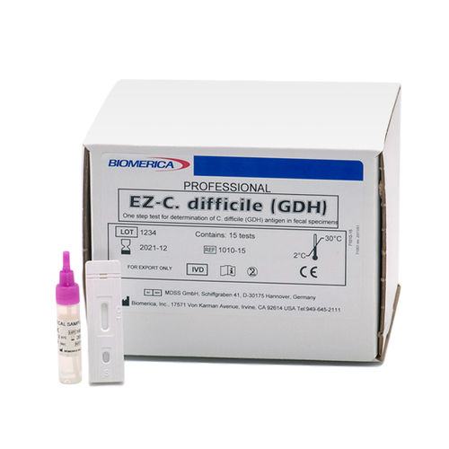 Набор для теста на желудочно-кишечные заболевания - EZ-C. difficile™ - BIOMERICA  - на глутаматдегидрогеназ / трудный Clostridium / для фекалий