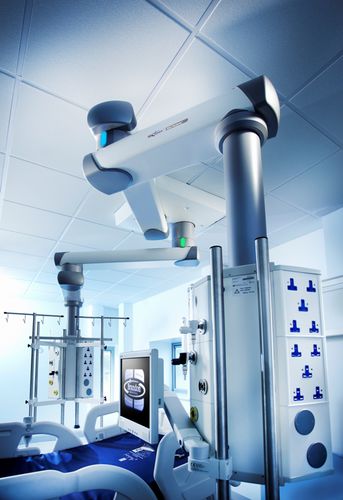 Потолочный медицинская консоль - Atlas® - Brandon Medical - для интенсивной терапии / шарнирный / модульный