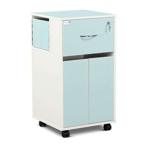 Прикроватный столик с отсеками - BC3C/GW - Bristol Maid Hospital Metalcraft - с выдвижными ящиками / с блокировкой / на роликах