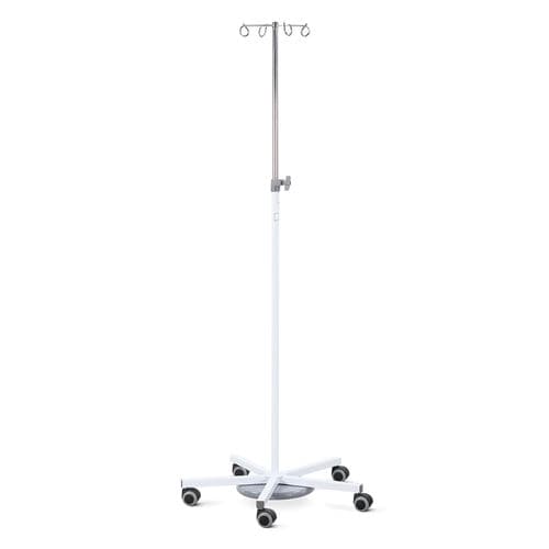 Стойка для сыворотки на роликах - DPWM/1/W9 - Bristol Maid Hospital Metalcraft - 2 крюка / с регулируемой высотой