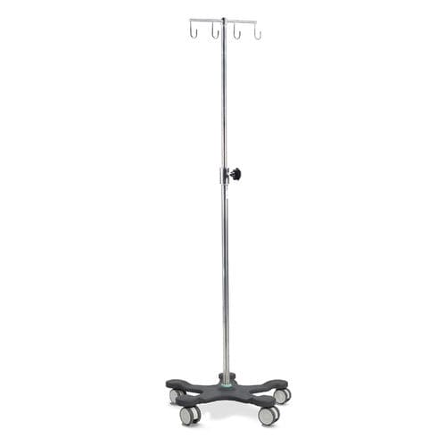 Стойка для сыворотки на роликах - PS/P/SC/4H - Bristol Maid Hospital Metalcraft - 4 крюка / для шприцевых насосов / из нержавеющей стали