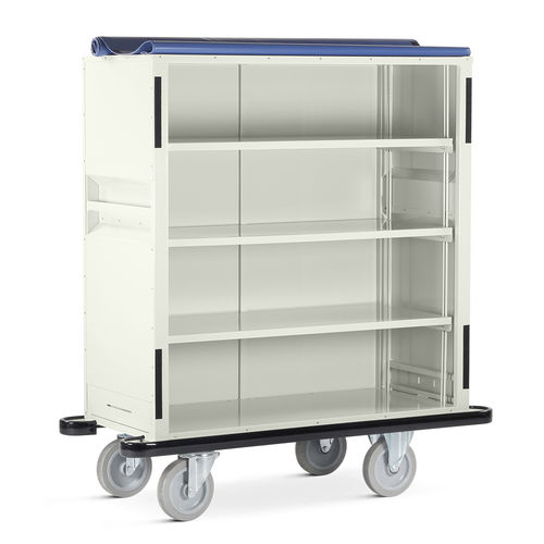 Чистая тележка с мешками - WT/50 series - Bristol Maid Hospital Metalcraft - для больниц / для домашнего хозяйства / с полкой