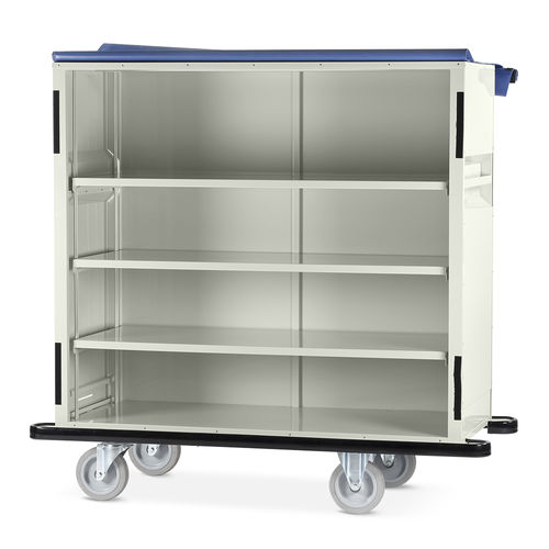 Чистая тележка с мешками - WT/48 series - Bristol Maid Hospital Metalcraft - для больниц / для домашнего хозяйства / с полкой