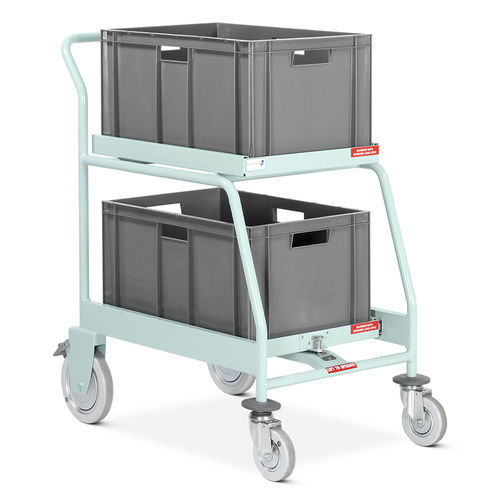 Медицинская тележка - MRT/TR/2B/EXT  - Bristol Maid Hospital Metalcraft - для медицинских дел / транспортная / из нержавеющей стали