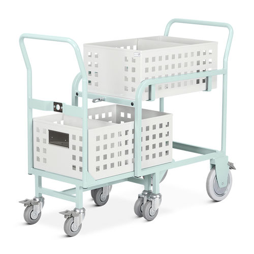 Медицинская тележка - MRT/TR/2B/DUO  - Bristol Maid Hospital Metalcraft - для медицинских дел / транспортная / из нержавеющей стали