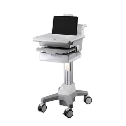 Компьютерная тумба для зарядки ноутбуков - 5AL/LC/A - Bristol Maid Hospital Metalcraft - с регулируемой высотой / с выдвижным ящиком / защищенная
