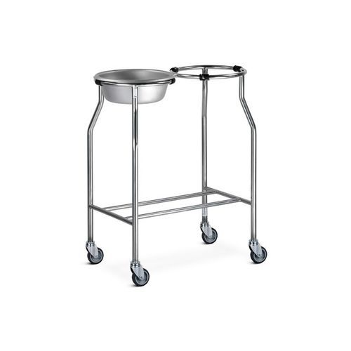 Подставка под медицинский лоток с двумя баками - SBS/2  - Bristol Maid Hospital Metalcraft - на колесиках / из нержавеющей стали
