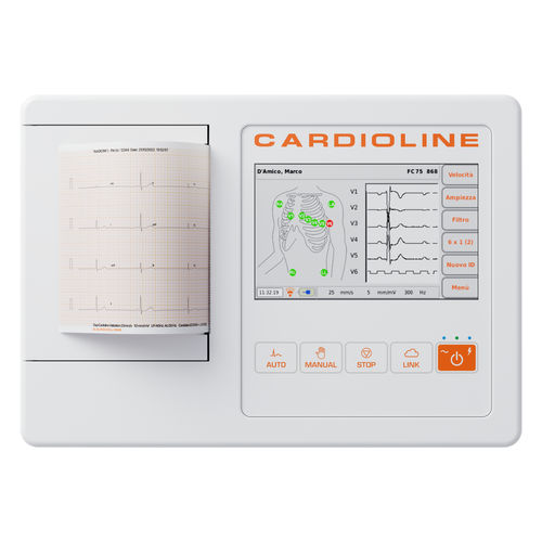 Электрокардиограф для спокойного состояния - ECG100L - Cardioline - 12 каналов / цифровой / с принтером