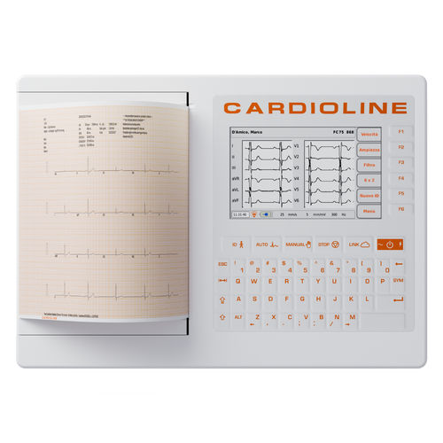 Электрокардиограф для спокойного состояния - ECG200+ - Cardioline - 12 каналов / цифровой / с принтером