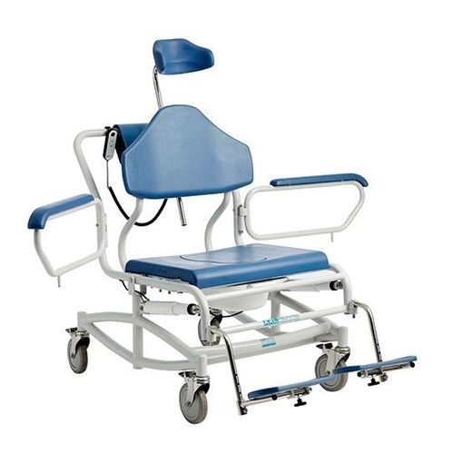 Стул для душа с подлокотниками - 0155-066-000 - Cobi Rehab - на колесиках / с опорой для ступней / с отверстием для туалета