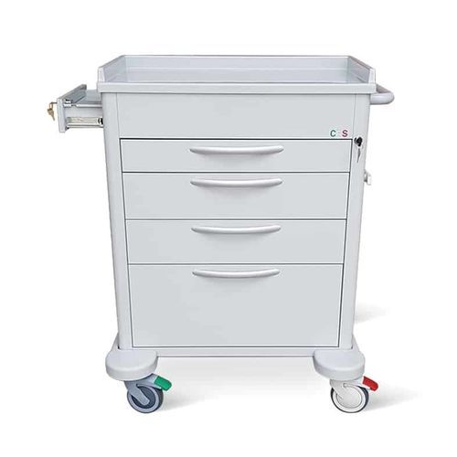 Медицинская тележка - Alfa 23L Plus - Conf Industries - для медицинского ухода / с подносом / 4 выдвижных ящика