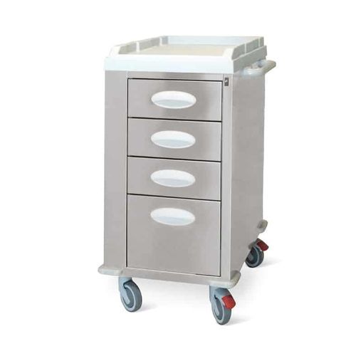 Медицинская тележка - Mini Comfort - Conf Industries - для медицинского ухода / из нержавеющей стали / 4 выдвижных ящика