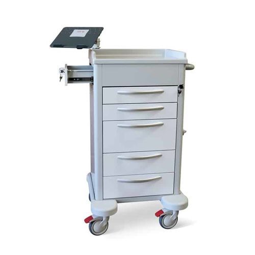 Медицинская тележка - Alfa 01 Plus - Conf Industries - для больниц / для медицинского ухода / с опорой для переносного компьютера