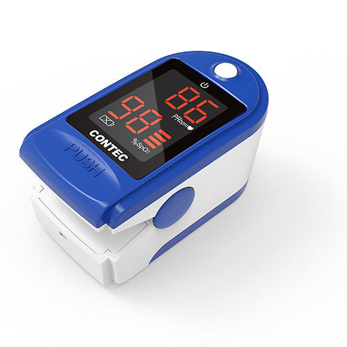 Пальцевый пульсоксиметр - CMS50DL  - Contec Medical Systems - медицинский / на аккумуляторе / синий