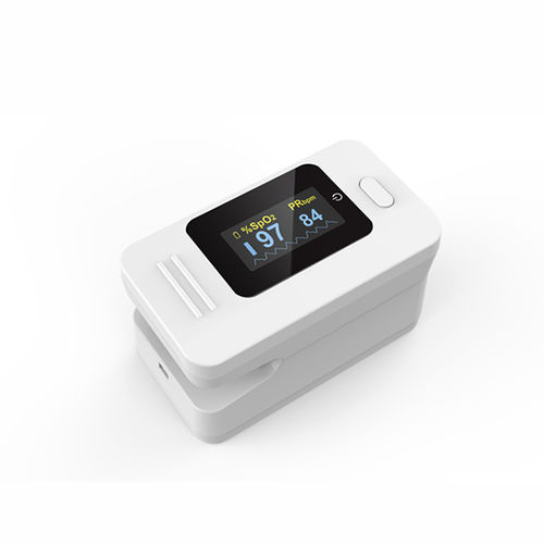 Пальцевый пульсоксиметр - CMS50D4  - Contec Medical Systems - медицинский / на аккумуляторе / белый