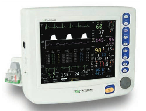 Компактный многопараметрический монитор пациента - nCompass™ 8100H - Criticare Systems - для ЭКГ / RESP / TEMP