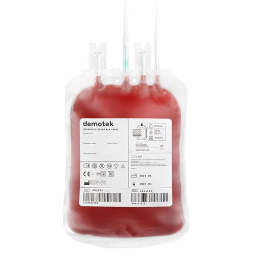 Четверной пакет с кровью - BBQ  - Demophorius Healthcare - ЦФДА-1 (CPDA-1) / ЦФД/САГМ (СPD/SAGM)