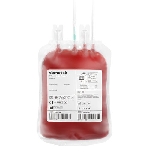 Тройной пакет с кровью - BBT  - Demophorius Healthcare - ЦФДА-1 (CPDA-1) / ЦФД/САГМ (СPD/SAGM)