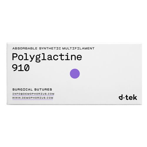 Шовный материал рассасывающийся - PGA - Demophorius Healthcare - для общей хирургии / 3 / 8-0