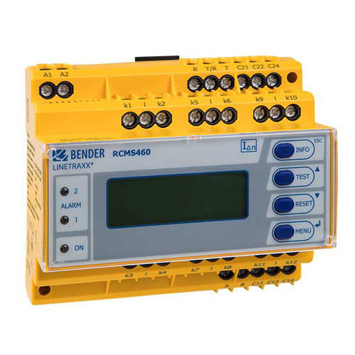 Монитор электробезопасности - LINETRAXX® RCMS460-D - Bender - для медицинских IT-систем