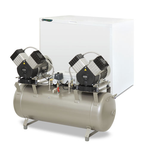 Компрессор для лабораторий - DK50 2X2V/110 - EKOM spol - поршневый / воздухоосушитель