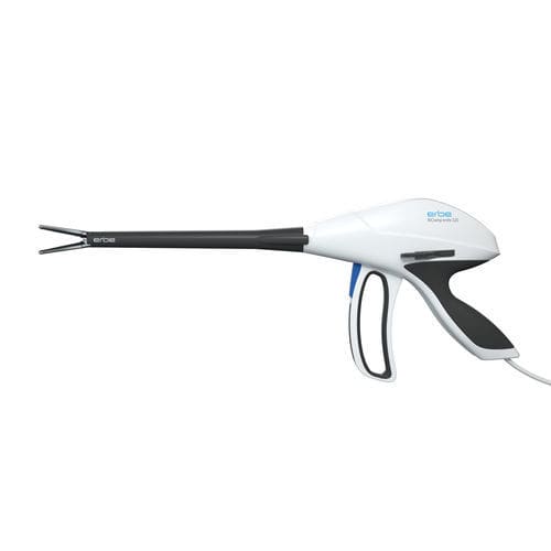 Зажим для хирургии - BiClamp® knife 220 - Erbe Elektromedizin - для спаивания / для электрохирургии / изогнутый