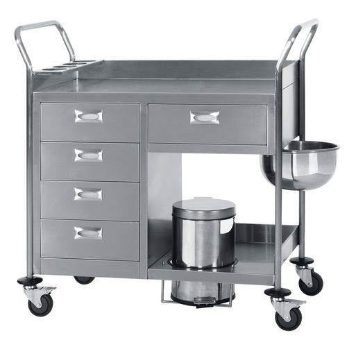 Медицинская тележка - ER-105 series - ERYIGIT Medical Devices  - для общего применения / для перевязки / из нержавеющей стали