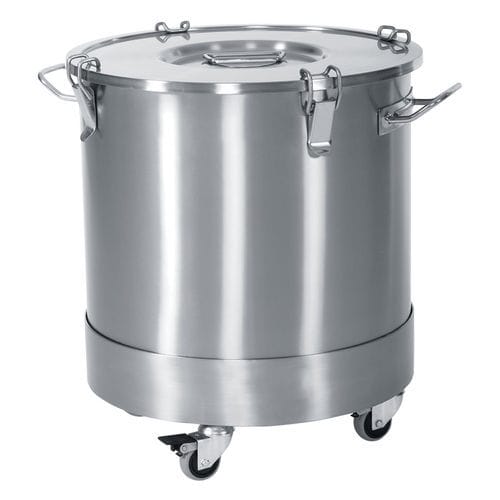 Мусорный контейнер из нержавеющей стали - ER-135 series - ERYIGIT Medical Devices  - на роликах