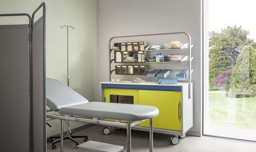 Мобильный стол с ящичками - PRAXISLIDE - Favero Health Projects - модульный
