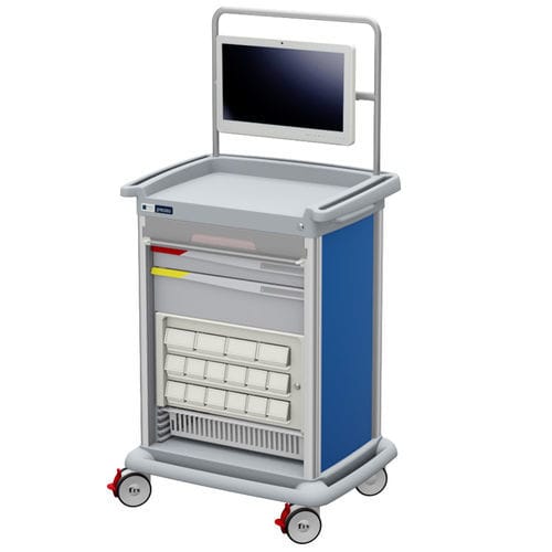 Медицинская компьютерная тумба - #PRE9XAEB-S - Francehopital - для распределения лекарств / приспособления