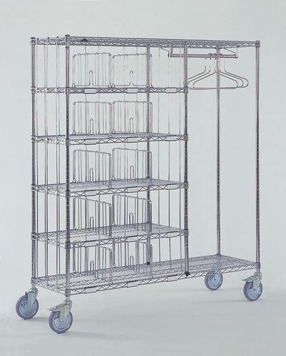 Стойка для одежды - KS 1860-6 - Hammerlit - на роликах / из нержавеющей стали
