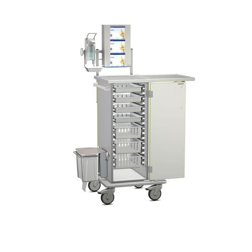 Медицинская тележка - K42 - Modell 3 - Hammerlit - для медикамента / для распределения лекарств / с распашной дверцей