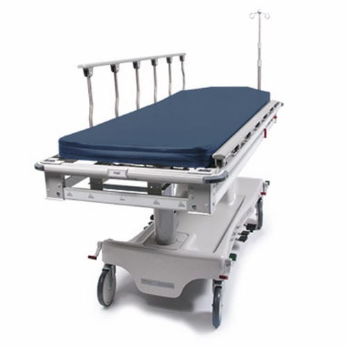 Транспортная тележка-каталка - Fluoro-Track™ - Hausted Patient Handling Systems - гидропневматическая / с регулируемой высотой / 2 секции