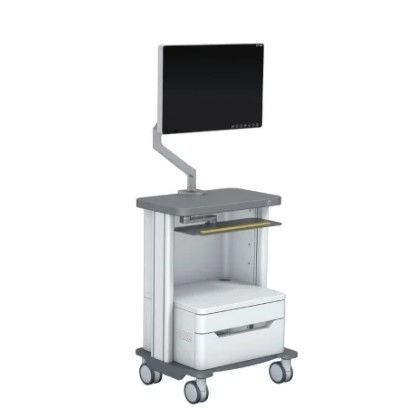 Тележка для эндоскопии - „Klinik“ klein - HEBUmedical   - для монитора / из алюминия / 1 выдвижной ящик