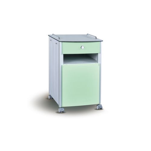 Прикроватный столик на роликах - G03 - Hopefull Medical Equipment - с выдвижными ящиками
