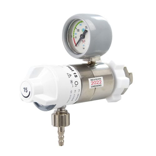 Редуктор для кислорода - AEROway® - Fast HDM01-1 - HUM - Gesellschaft für Homecare und Medizintechnik - встроенный / с регулируемым расходом / высокое давление