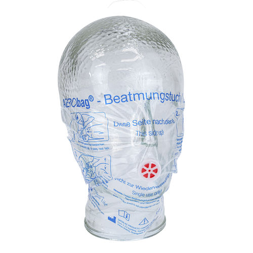Маска для реанимации изо рта в рот - AERObag® - HBT01-V-S5x5 - HUM - Gesellschaft für Homecare und Medizintechnik - из полипропилена / одноразового применения / прозрачная