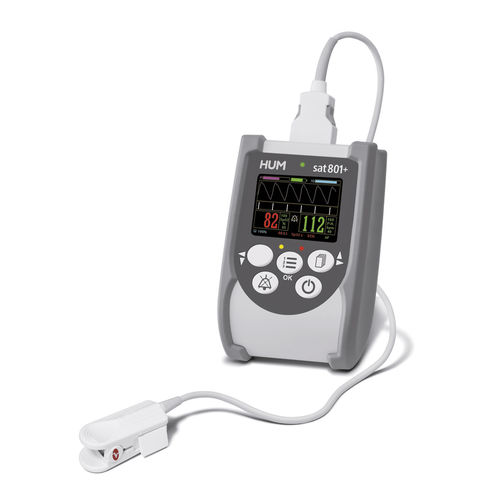 Портативный пульсоксиметр - AEROcheck® sat801+ - HUM - Gesellschaft für Homecare und Medizintechnik - с внешним датчиком